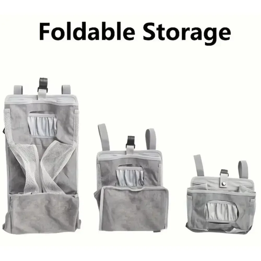 Hanging Diaper Caddy Organizer Baby Bedside Storage Bag Detachable Toy Storage